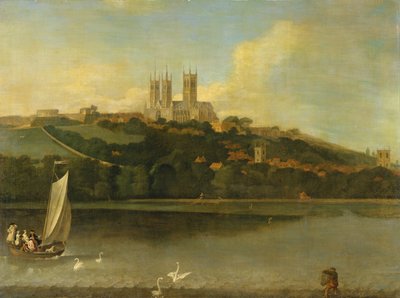 A View of the Cathedral and City of Lincoln from the River by Joseph Baker